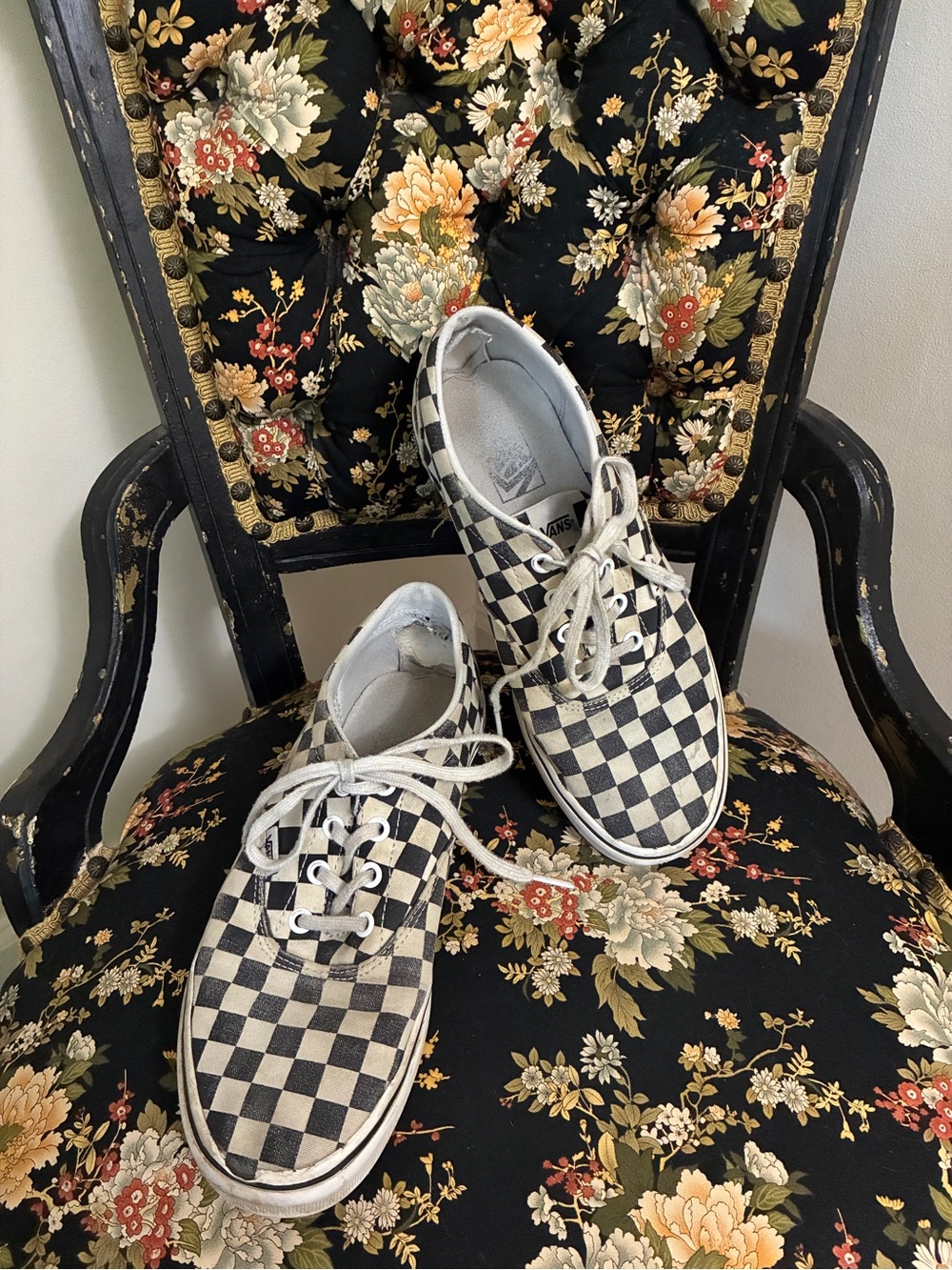 Vans Thrashed Checkerboard Lace-Up Sneakers